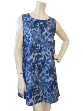 Rip Skirt Hawaii Dress Women's S Blue Floral Camo Sleeveless